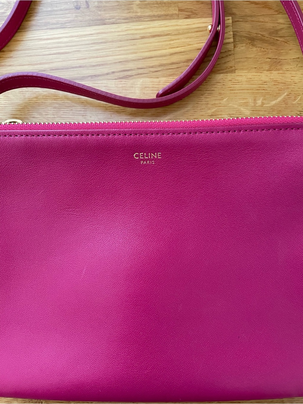Celine Trio Small Pink Leather Crossbody Bag - Picture 2 of 16